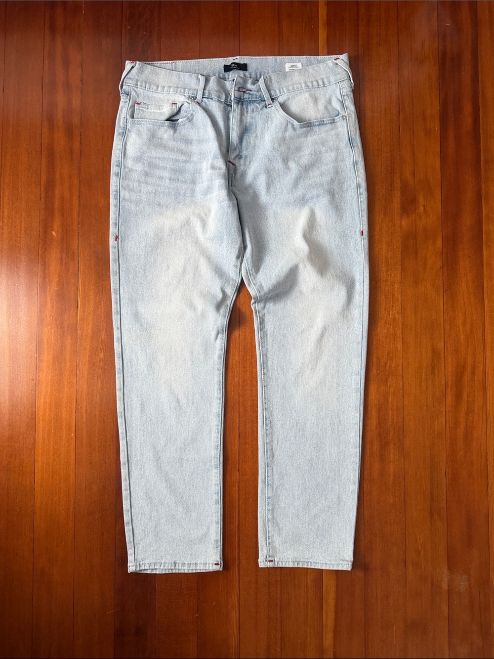 True Religion Light Wash Slim Straight Jeans
